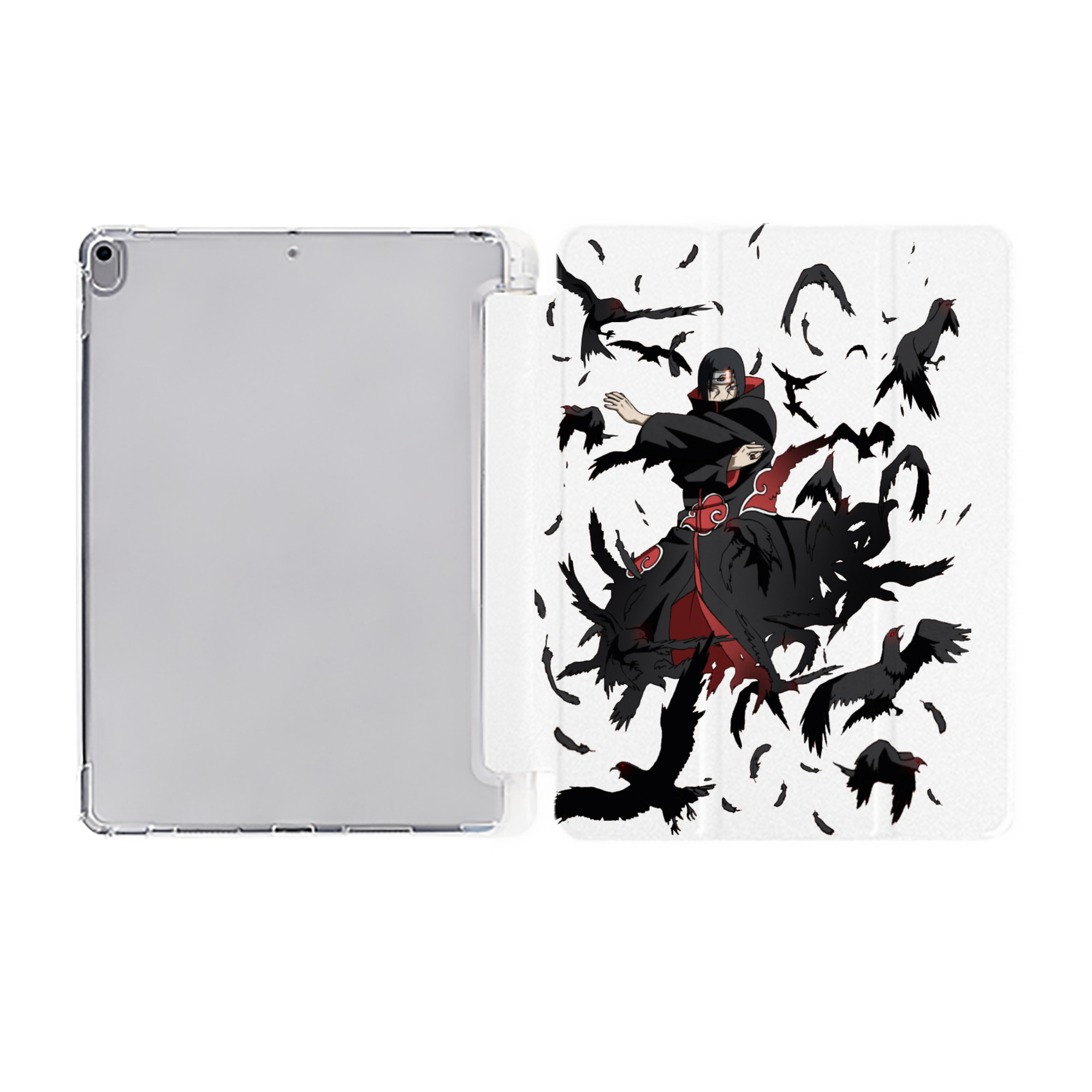 （画像用） NARUTO -ナルト- うちは イタチ Uchiha Itachi IPad ケース ペン収納付き 三つ折りスタンド PUレザー×シリコン 対応機種9.5/10.5/10.9インチ